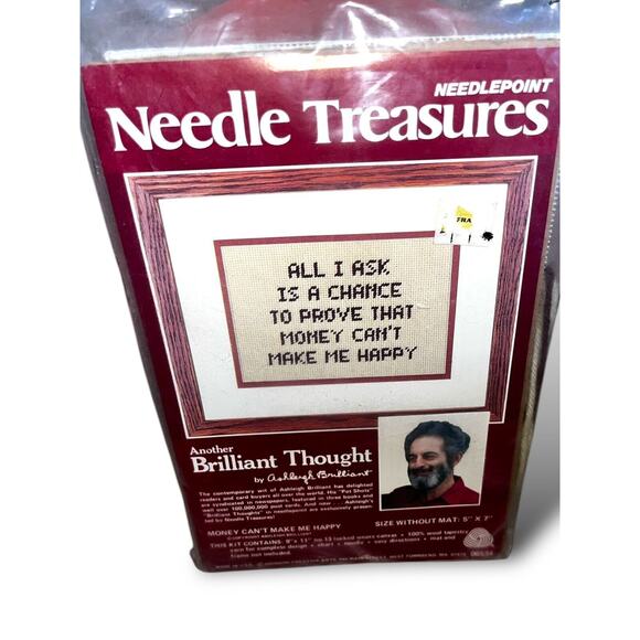 Vintage When All Else Fails Eat Needle Treasures JCA Needlepoint Kit 06537 - Picture 6 of 6